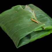 Rice &amp; Curry Wrap in Banana Leaf - Chicken